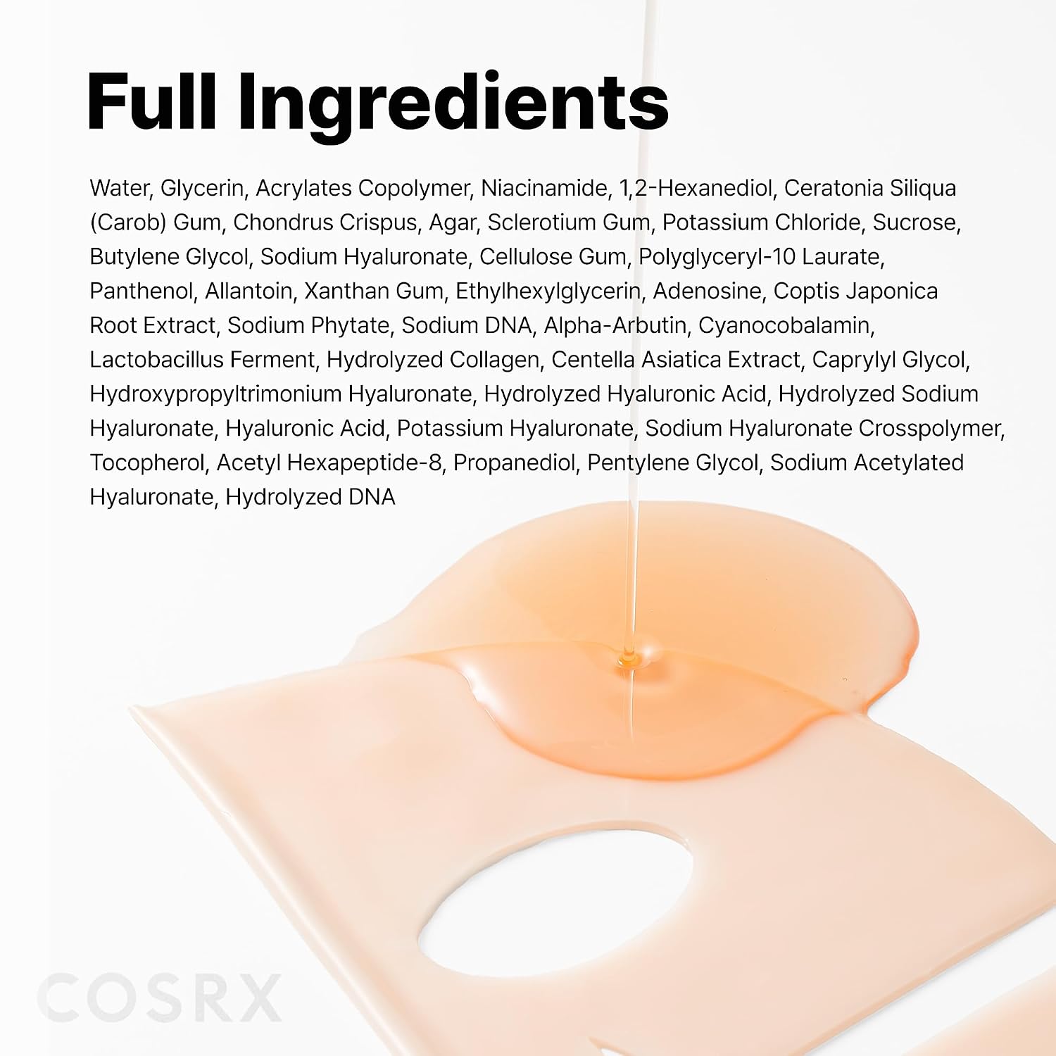 Cosrx 5 PDRN Hyaluronic Acid Vital Hydrating Hydrogel Mask